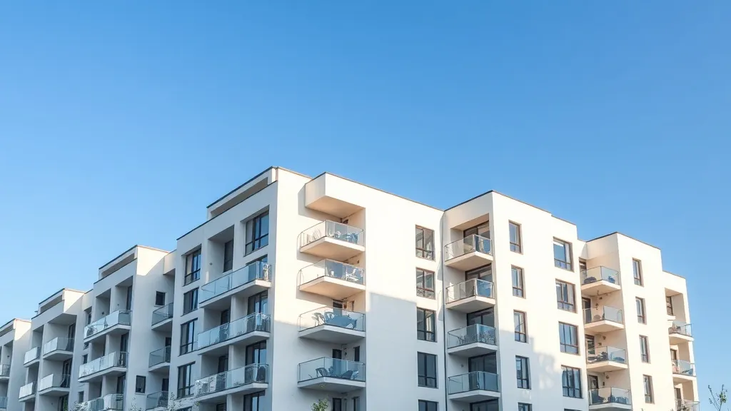 A high-quality architectural photo of a modern residential b